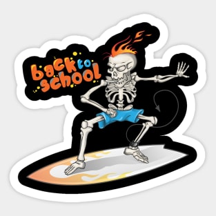 Back to school surf Sticker